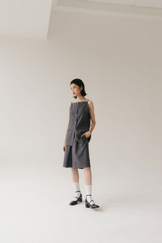Century Set, Blouse and Pants In Charcoal