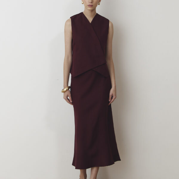 Magali Skirt in Maroon