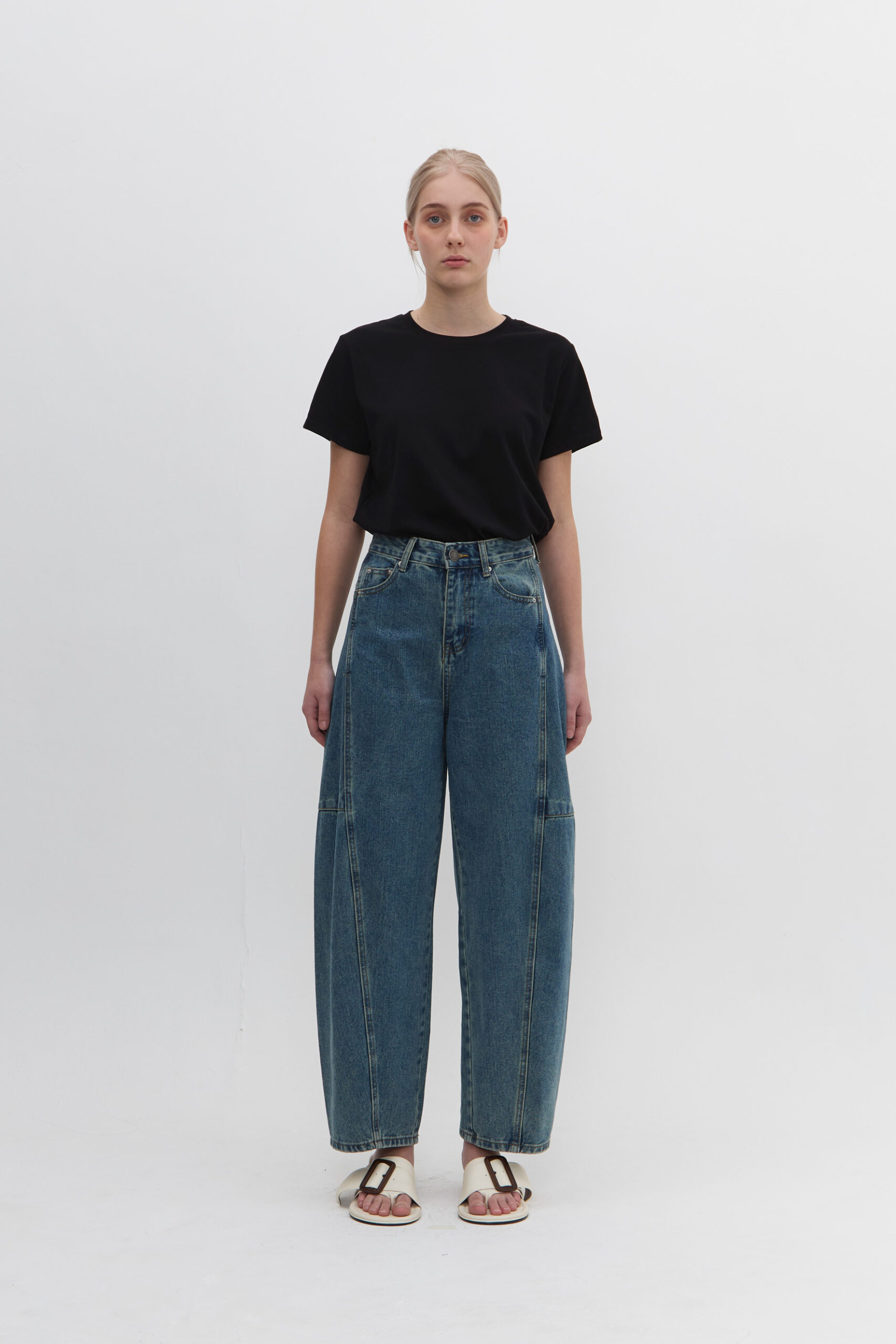 Ben Barrel Jeans in Denim