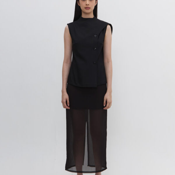 Shawl Blouse in Black