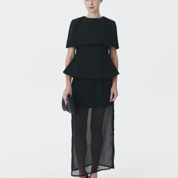Bonna Cape Vest in Black