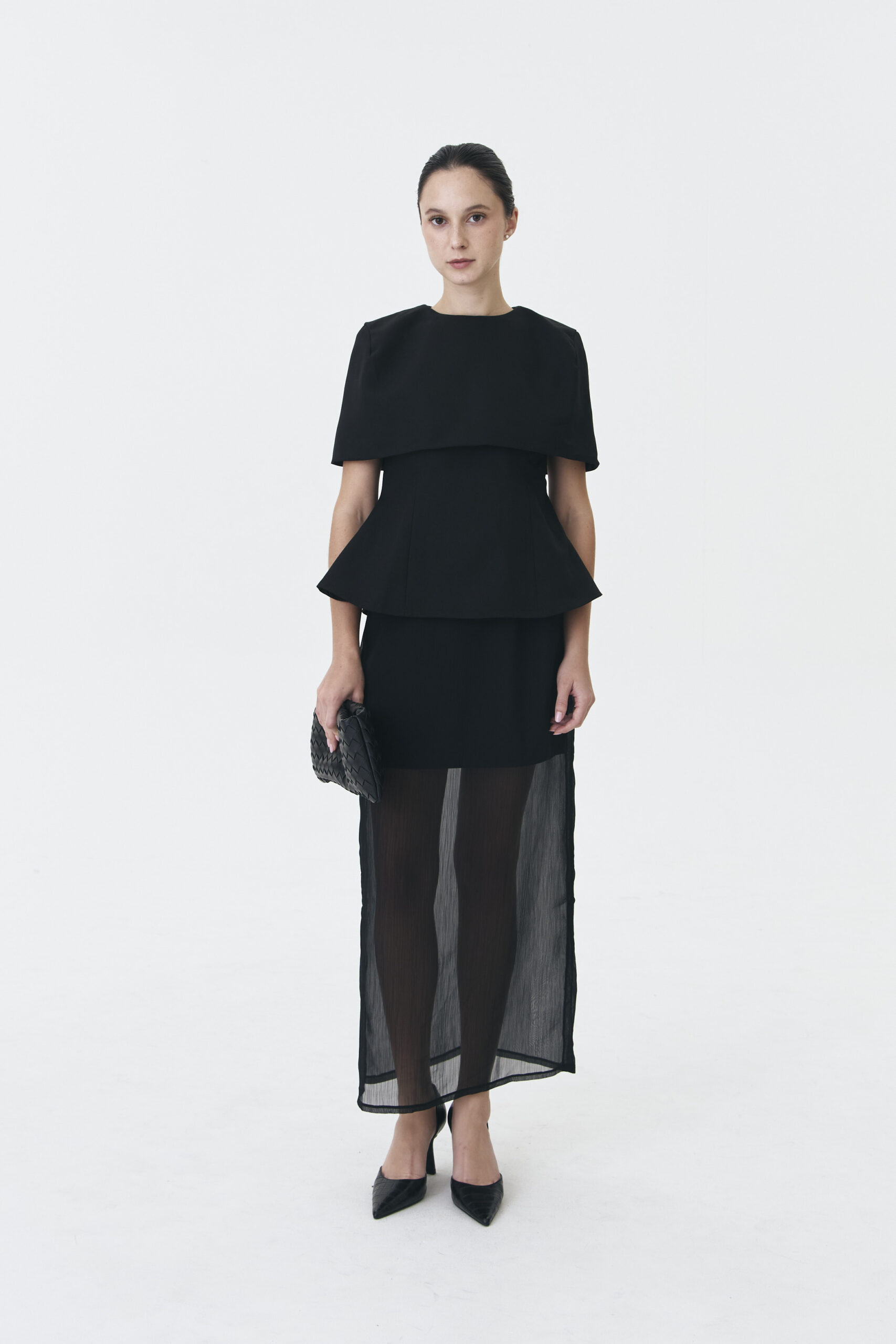 Bonna Cape Vest in Black