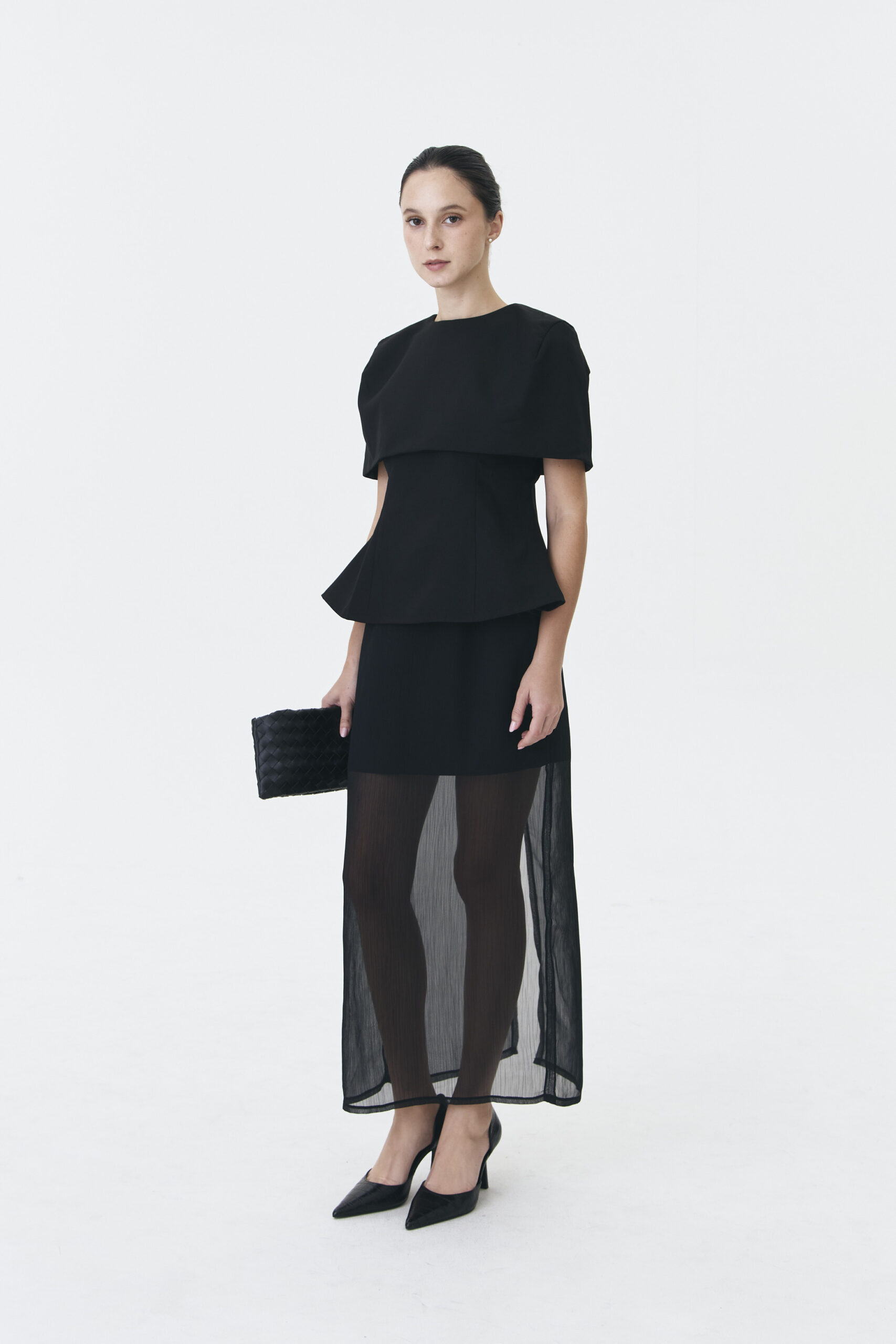 Bonna Cape Vest in Black - Image 2