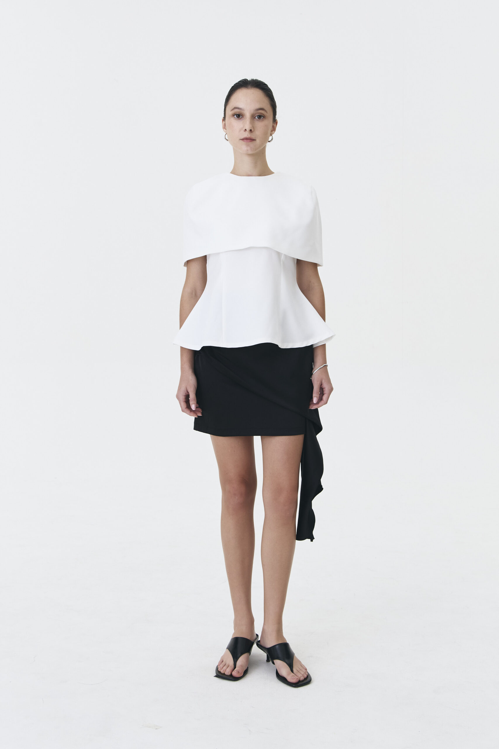 Bonna Cape Vest in Broken White