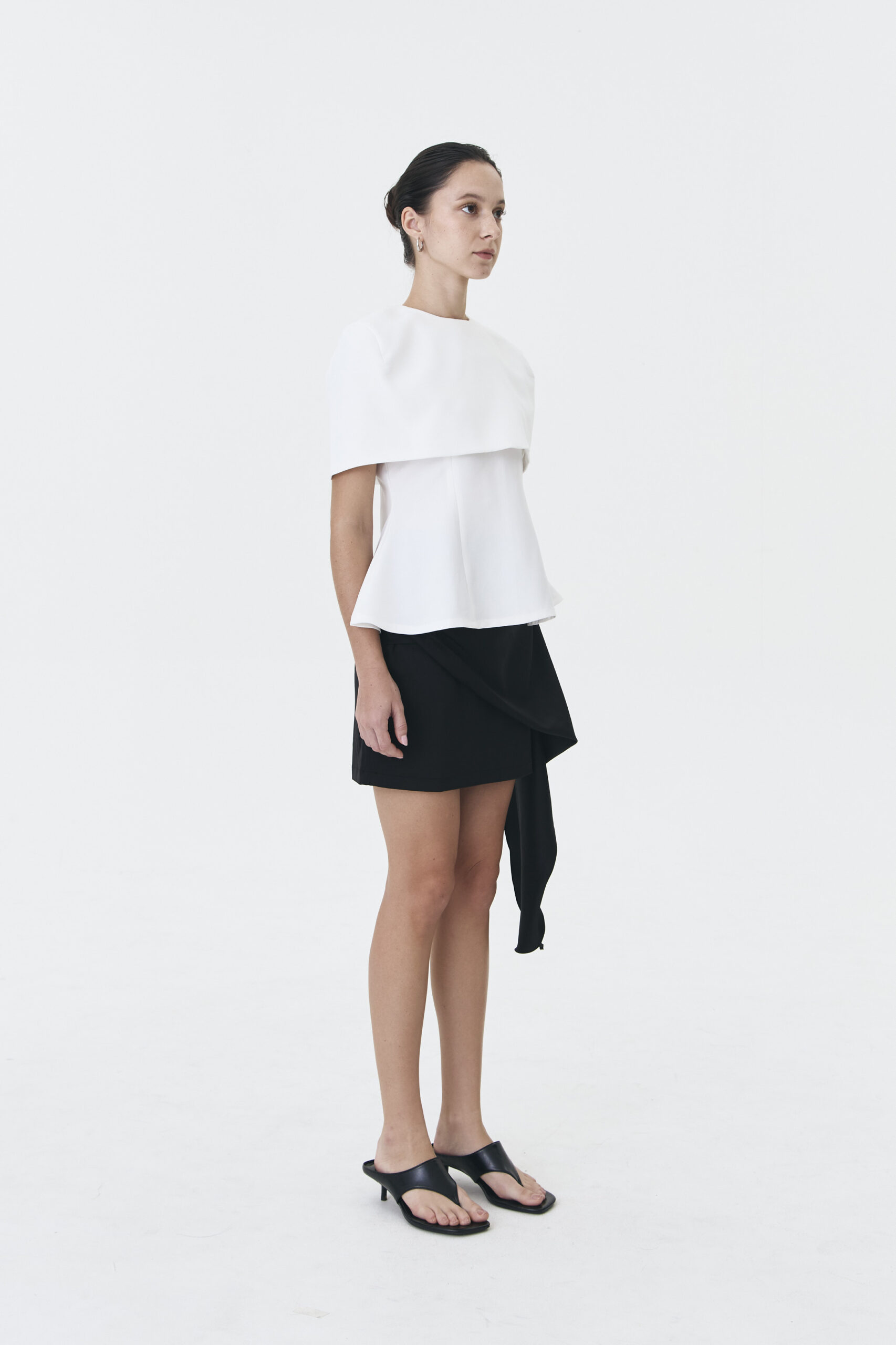 Bonna Cape Vest in Broken White - Image 2