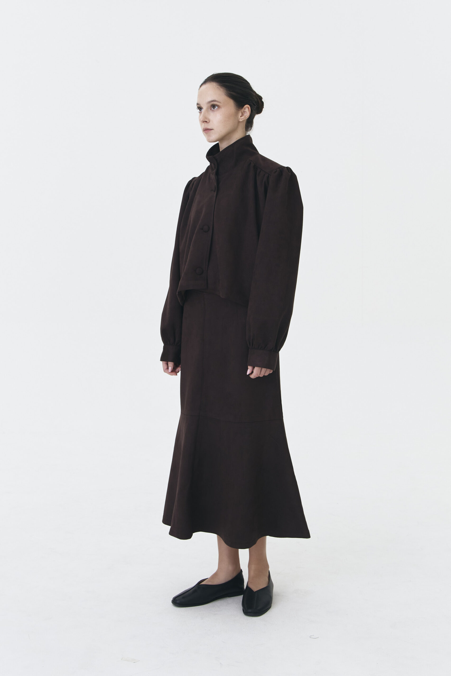 Phum Suede Jacket in Dark Brown