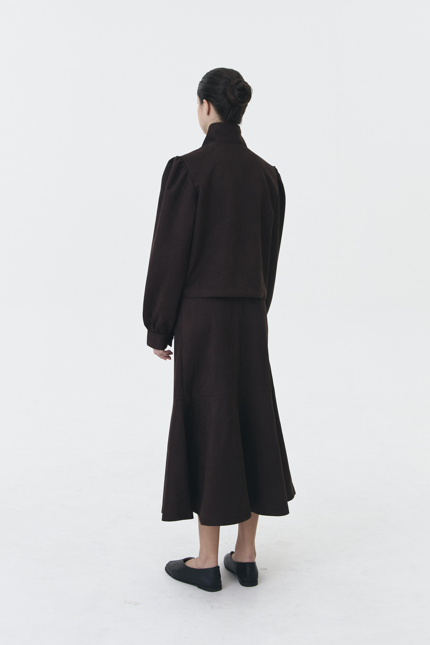 Phum Suede Jacket in Dark Brown - Image 2