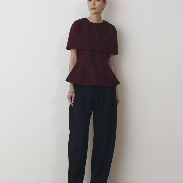 Bonna Cape Vest in Maroon