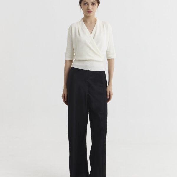 Char Knit Top in Broken White