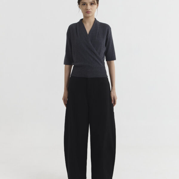 Char Knit Top in Dark Grey