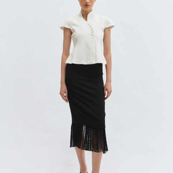 Cala Sleeved Blouse in Broken White