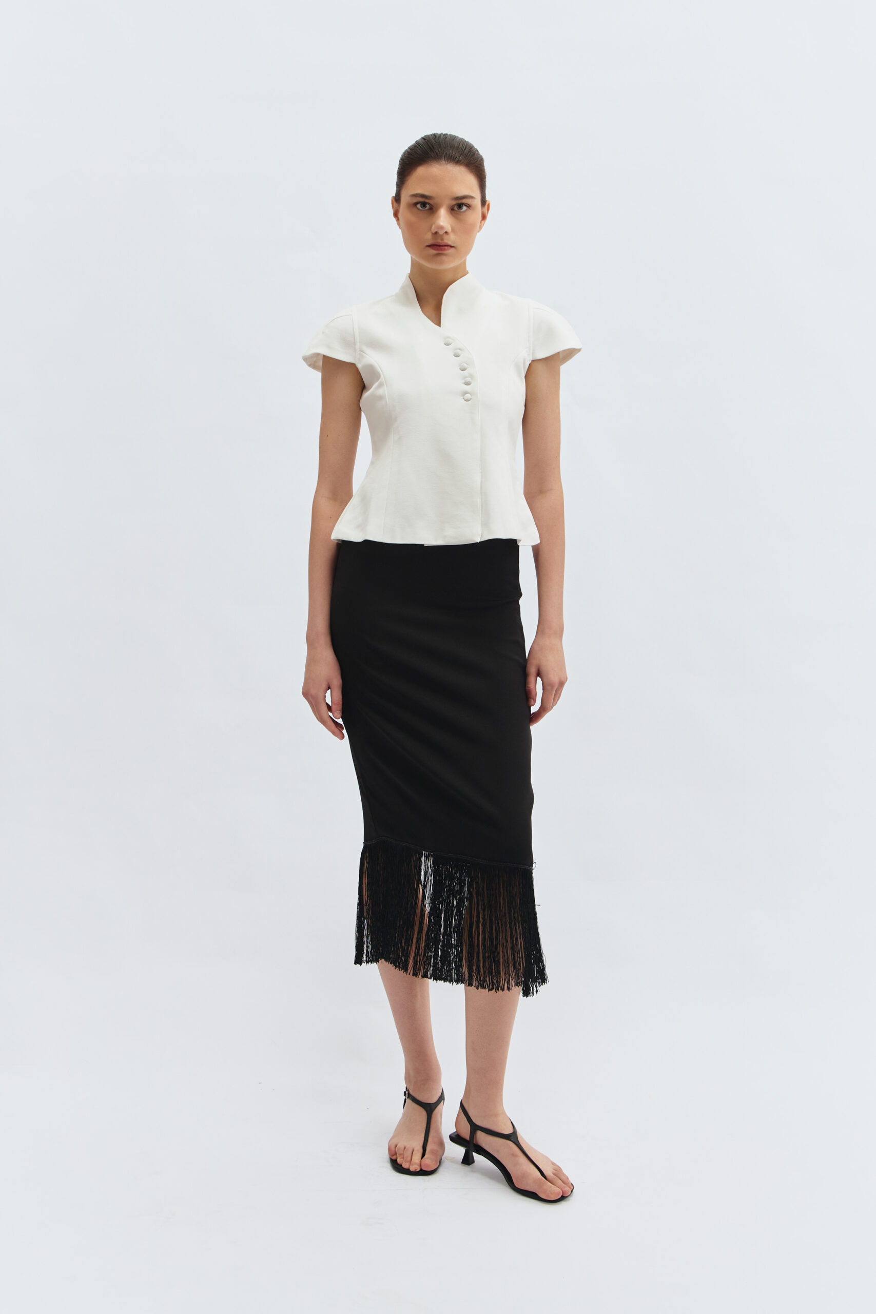 Cala Sleeved Blouse in Broken White