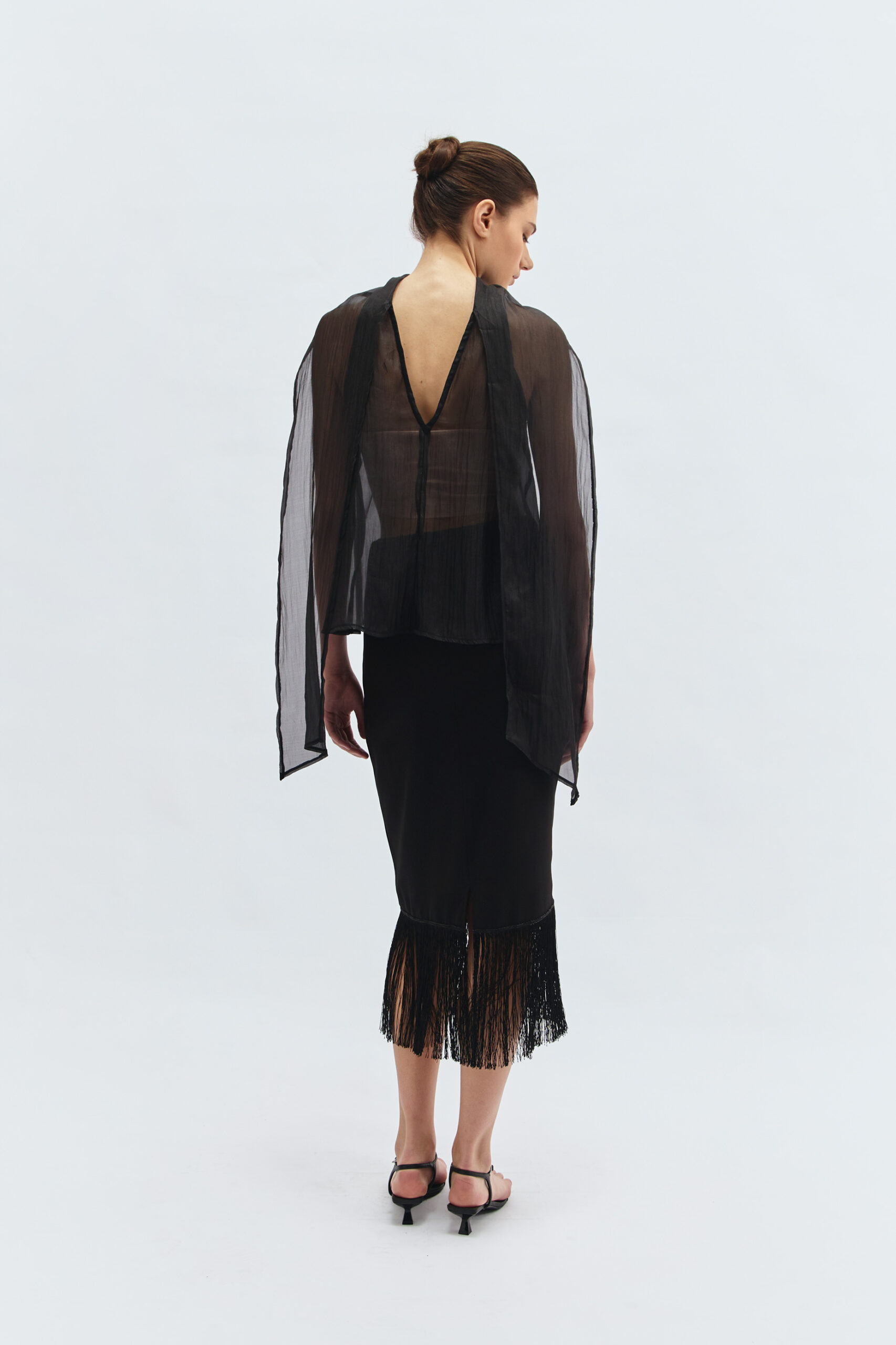 Paloma Blouse in Black - Image 3
