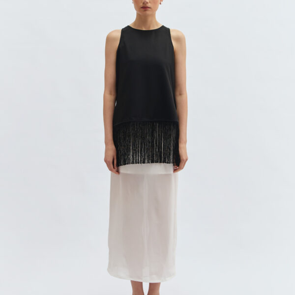 Fringe Blouse in Black
