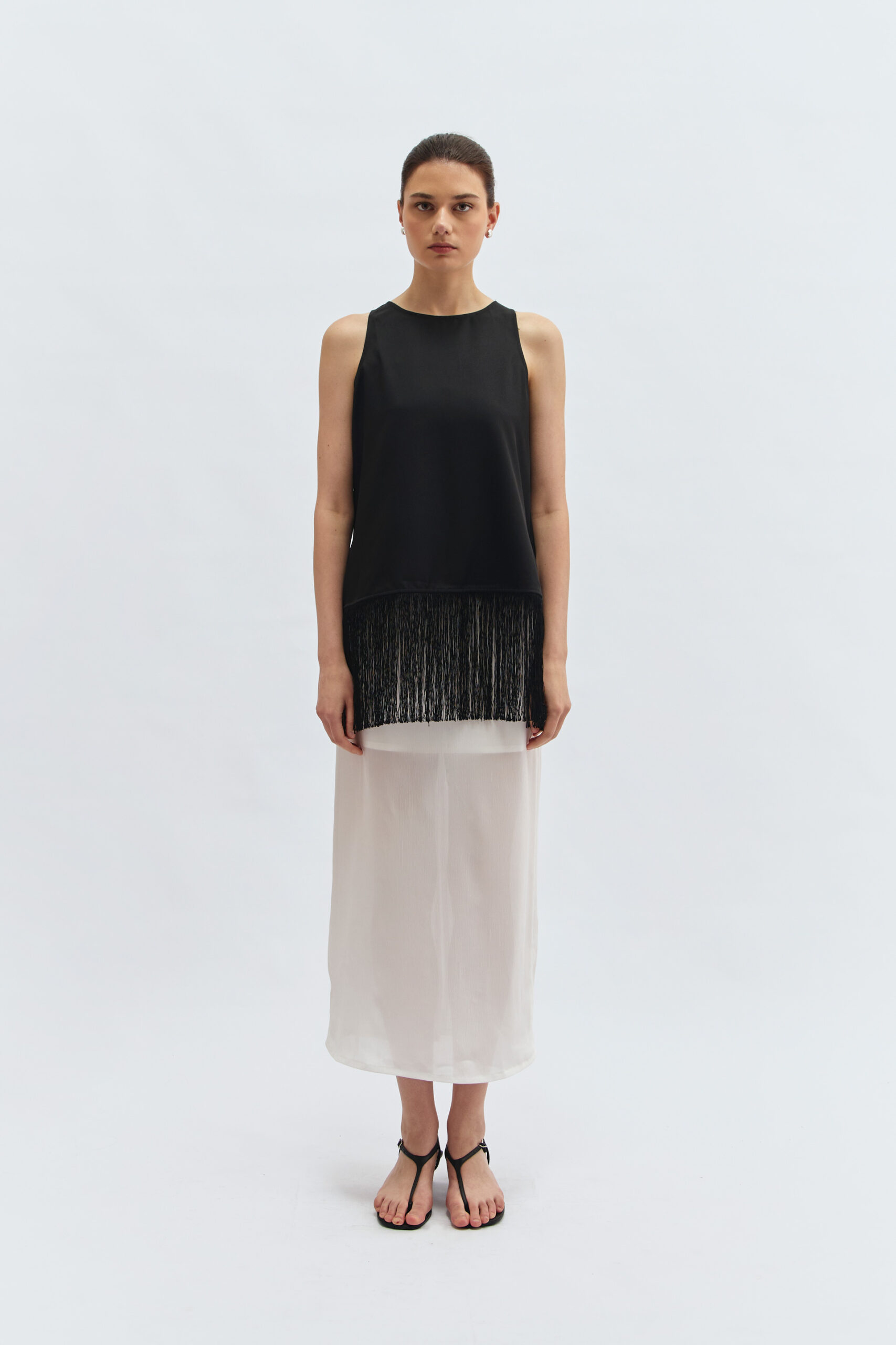 Fringe Blouse in Black
