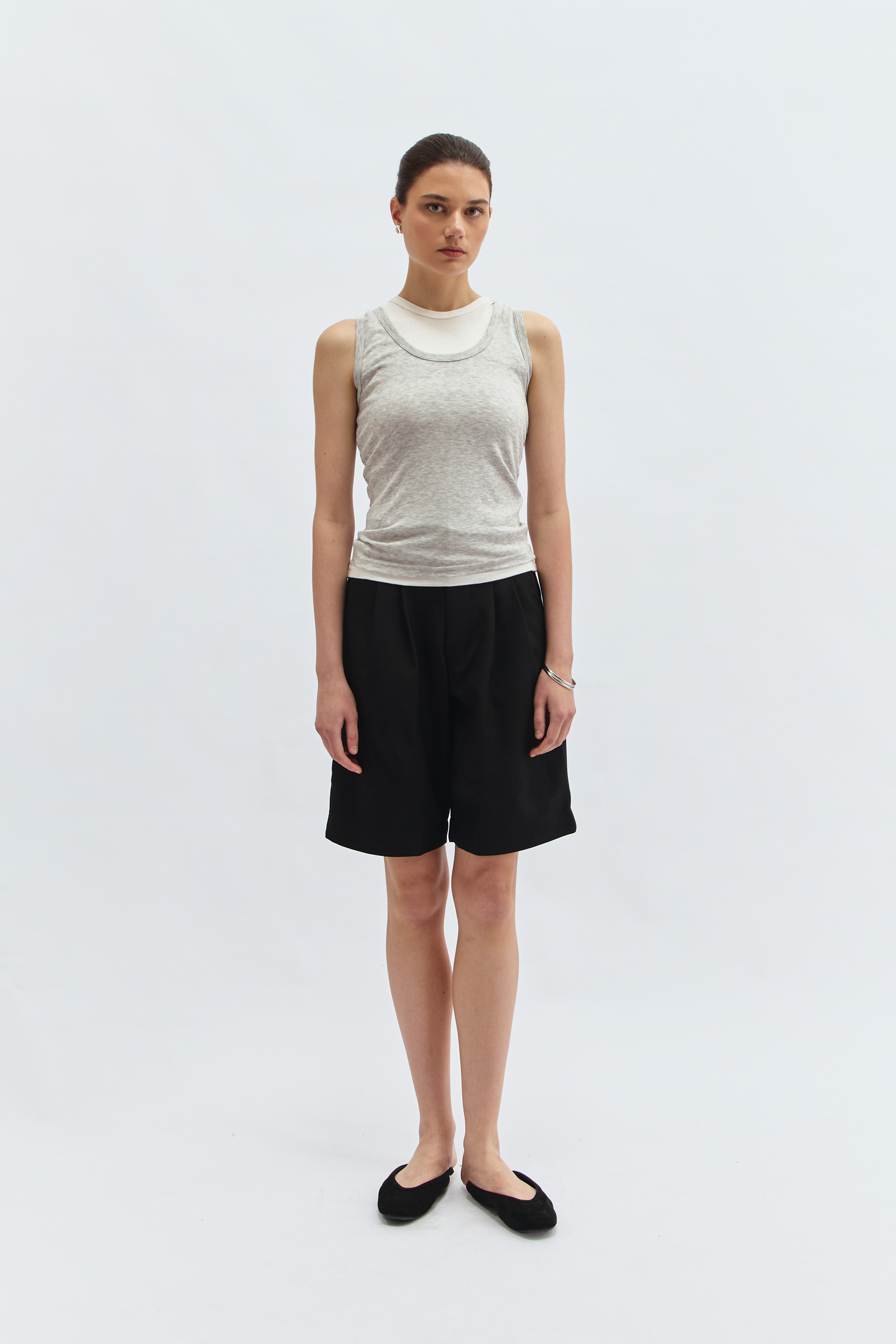 Double Decker Blouse in Grey