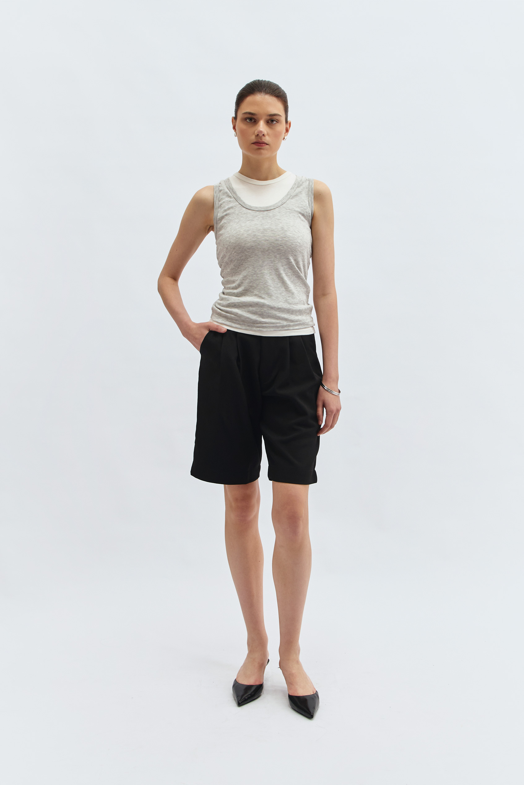 Double Decker Blouse in Grey - Image 3