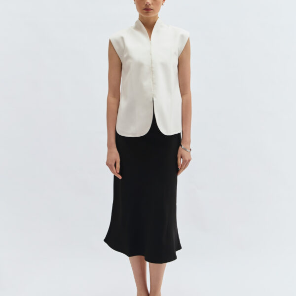 Lucette Vest in Broken White