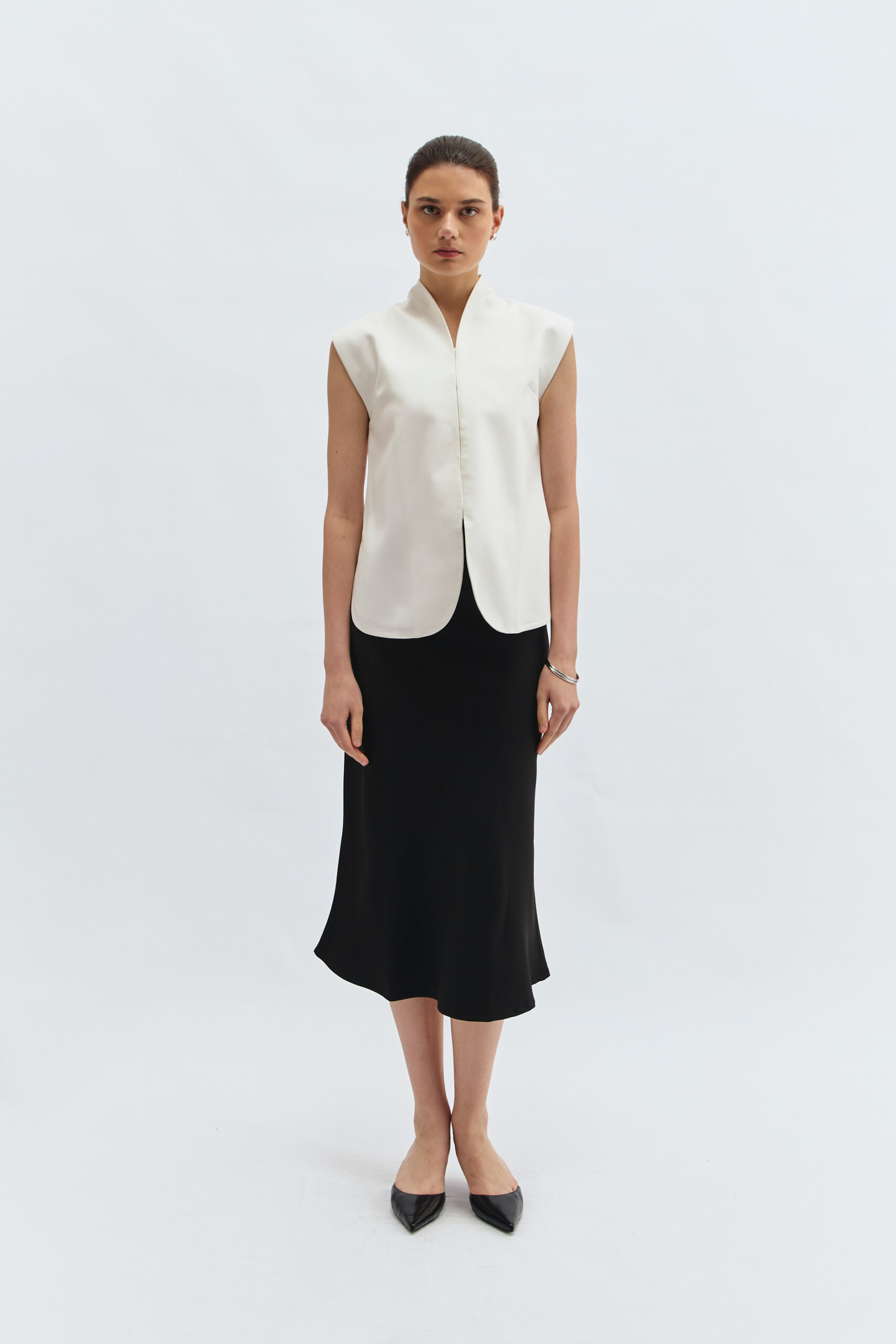 Lucette Vest in Broken White