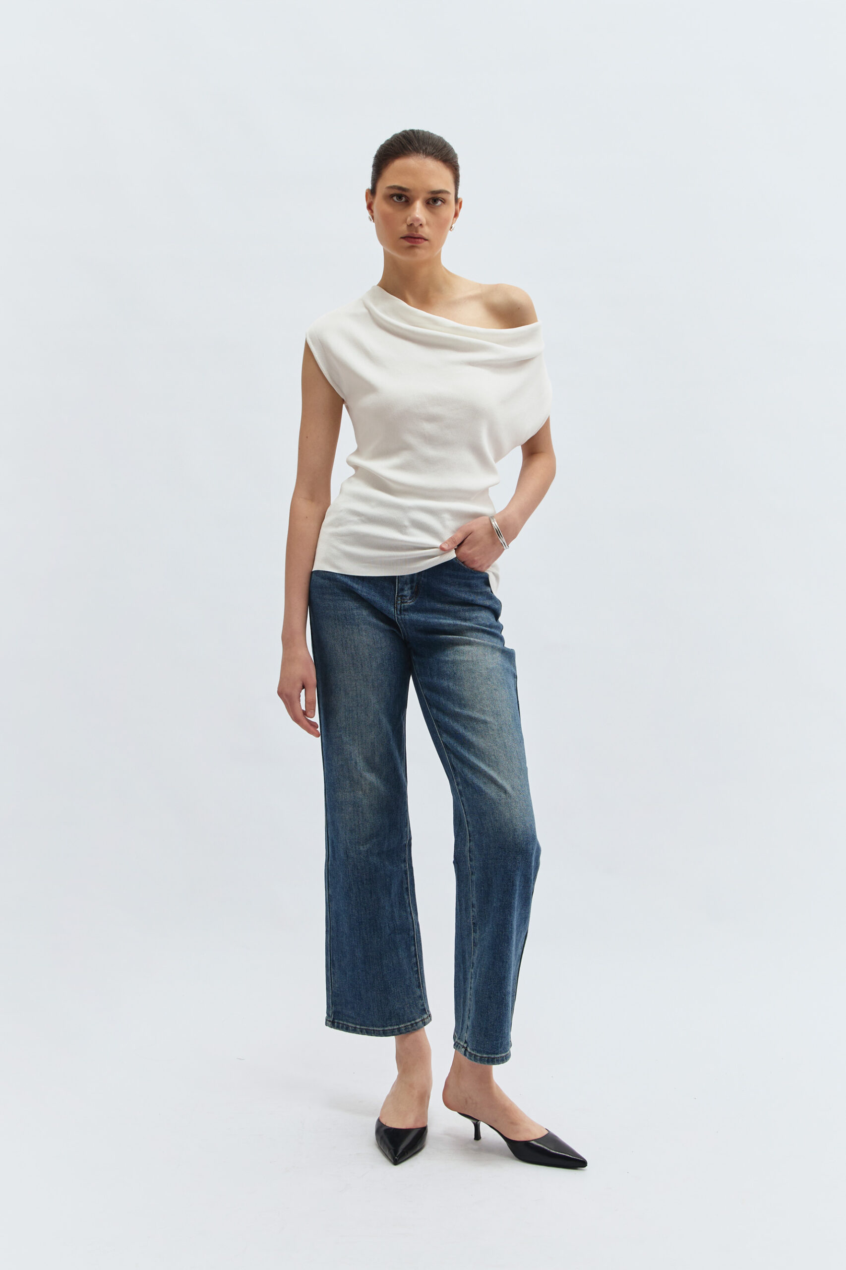 Cora Blouse in Broken White