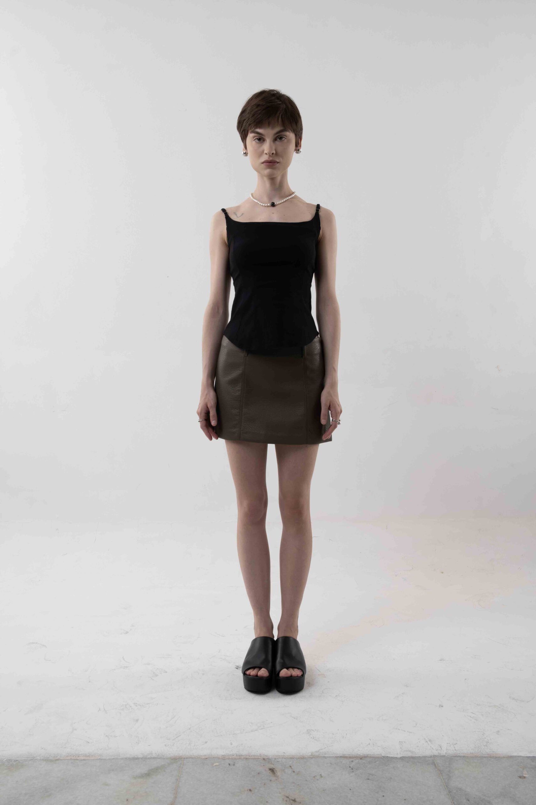 Ron Bustier Tank in Black - Image 3