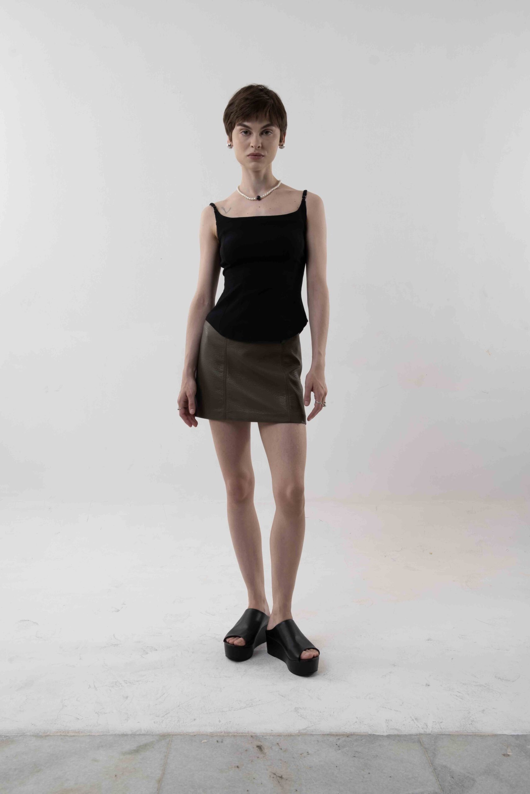 Ron Bustier Tank in Black - Image 2