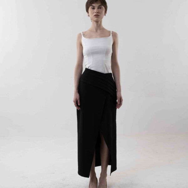 Ron Bustier Tank in Broken White