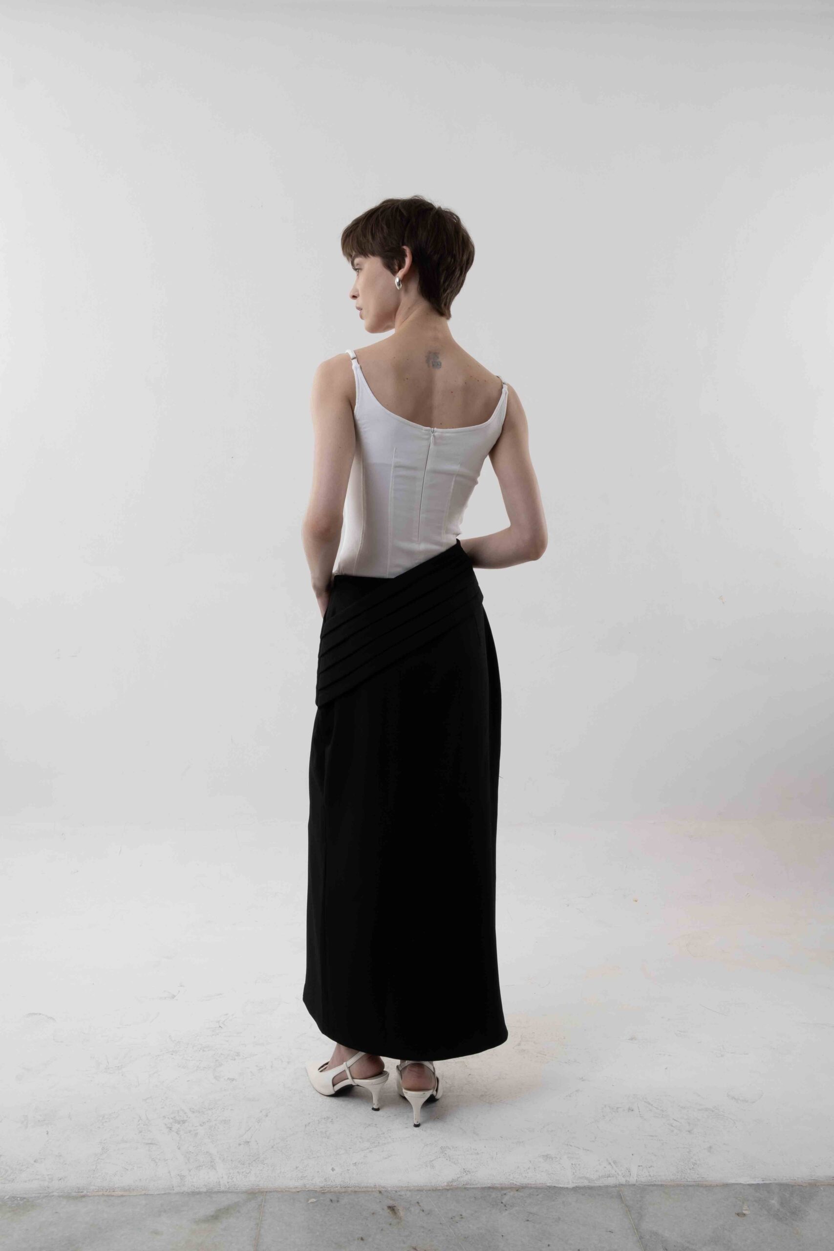 Ron Bustier Tank in Broken White - Image 4