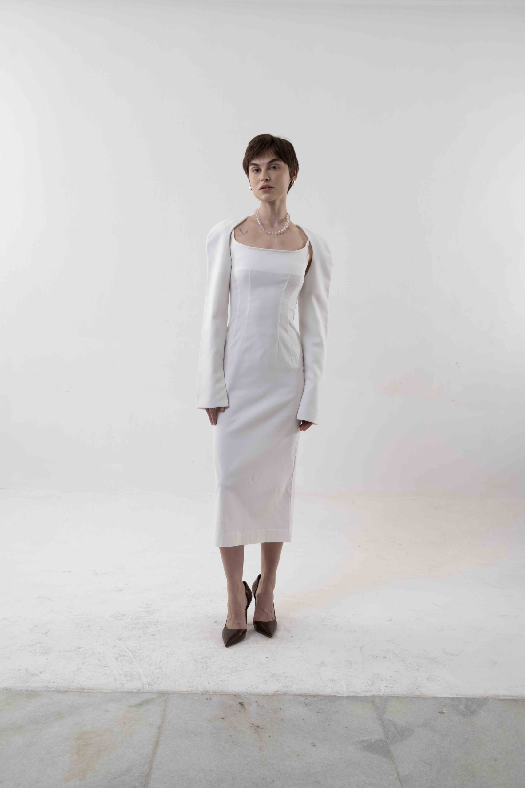 Nox Sleeved Outer in Broken White - Image 3
