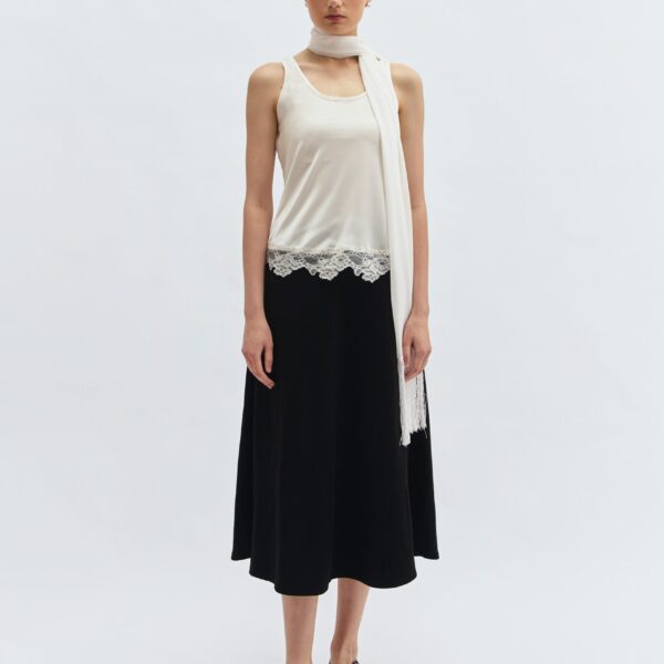 Fringe Shawl in Broken White