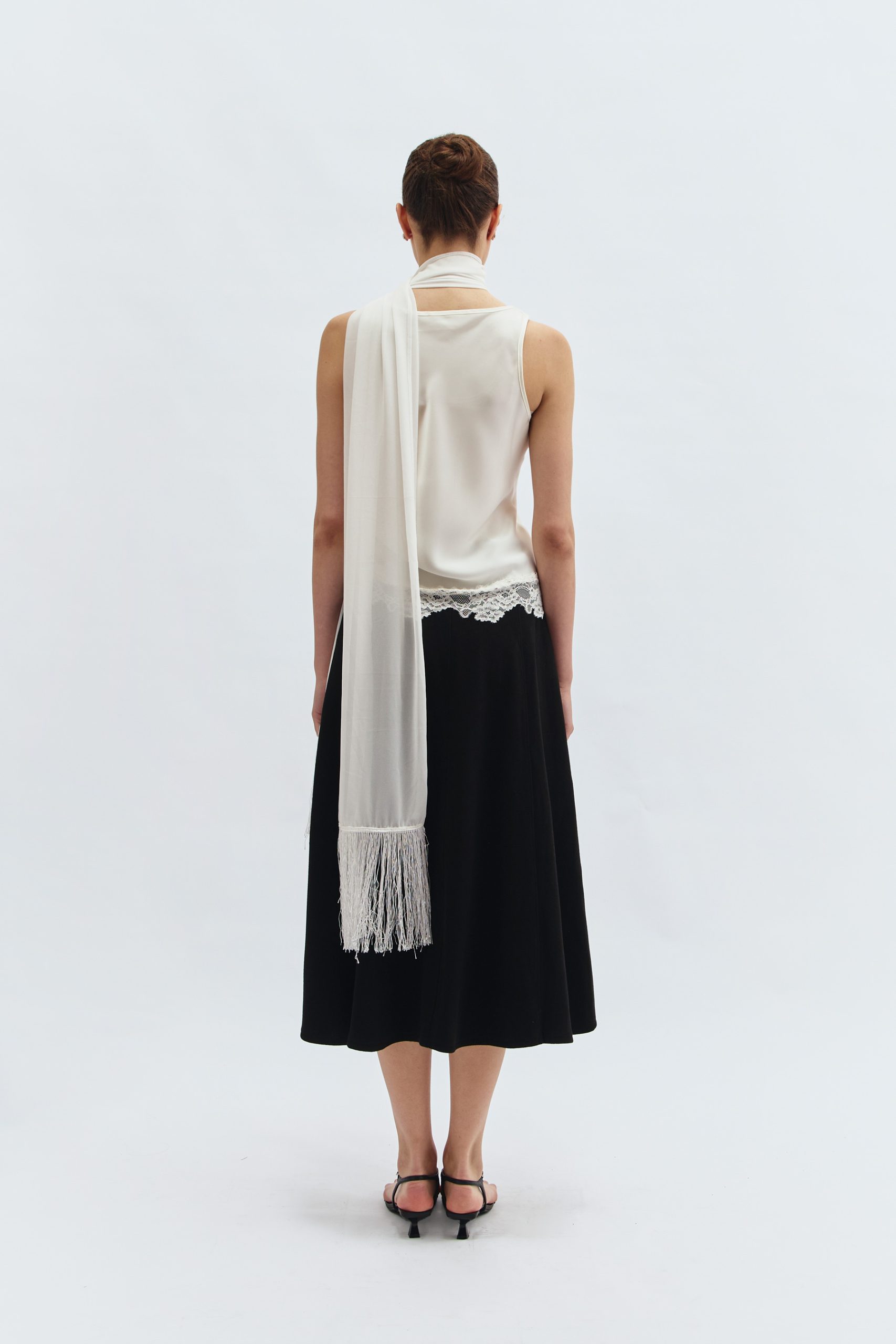 Fringe Shawl in Broken White - Image 2