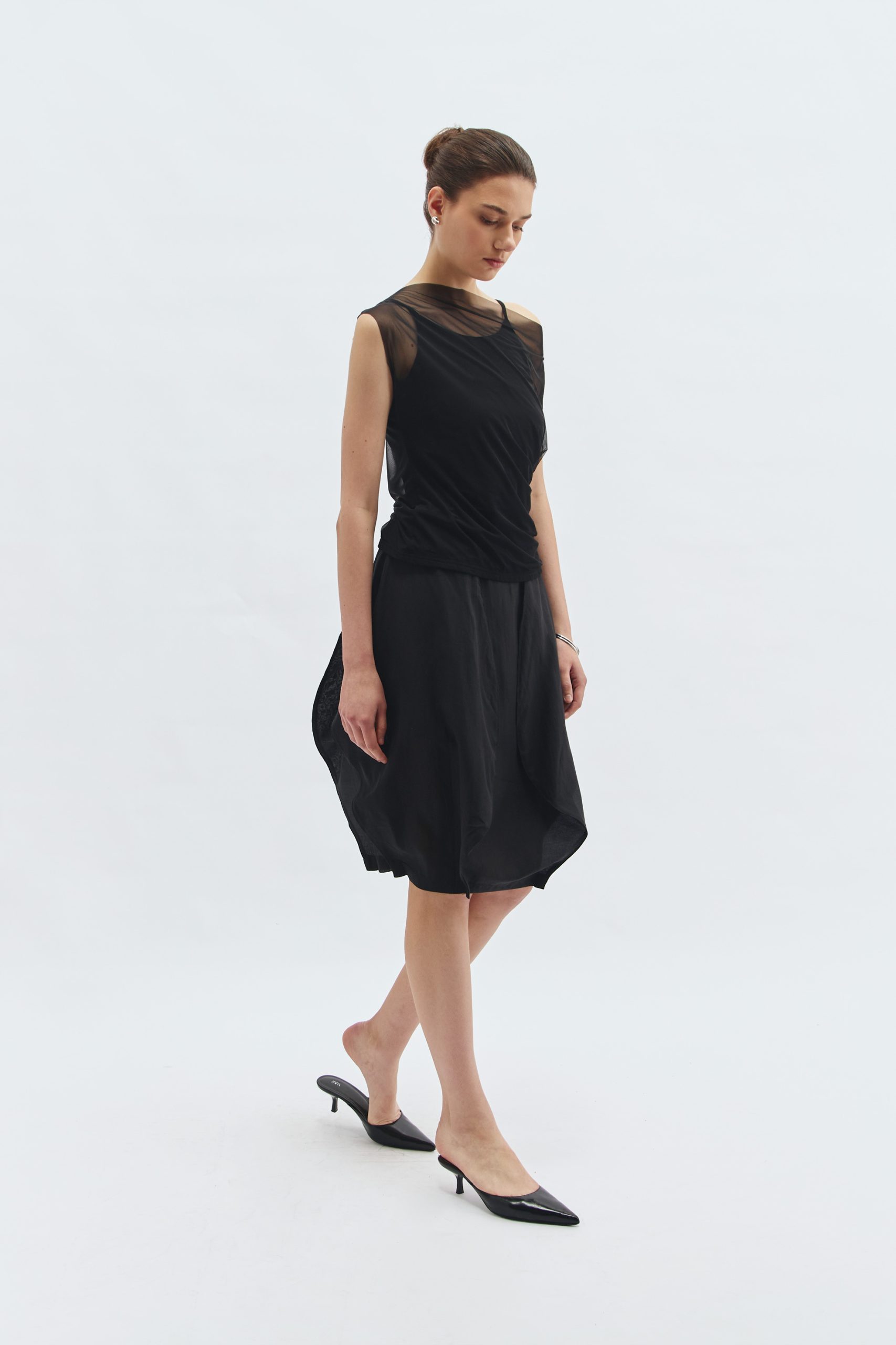 Soh Sheer Blouse in Black - Image 3