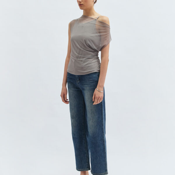 Soh Sheer Blouse in Grey