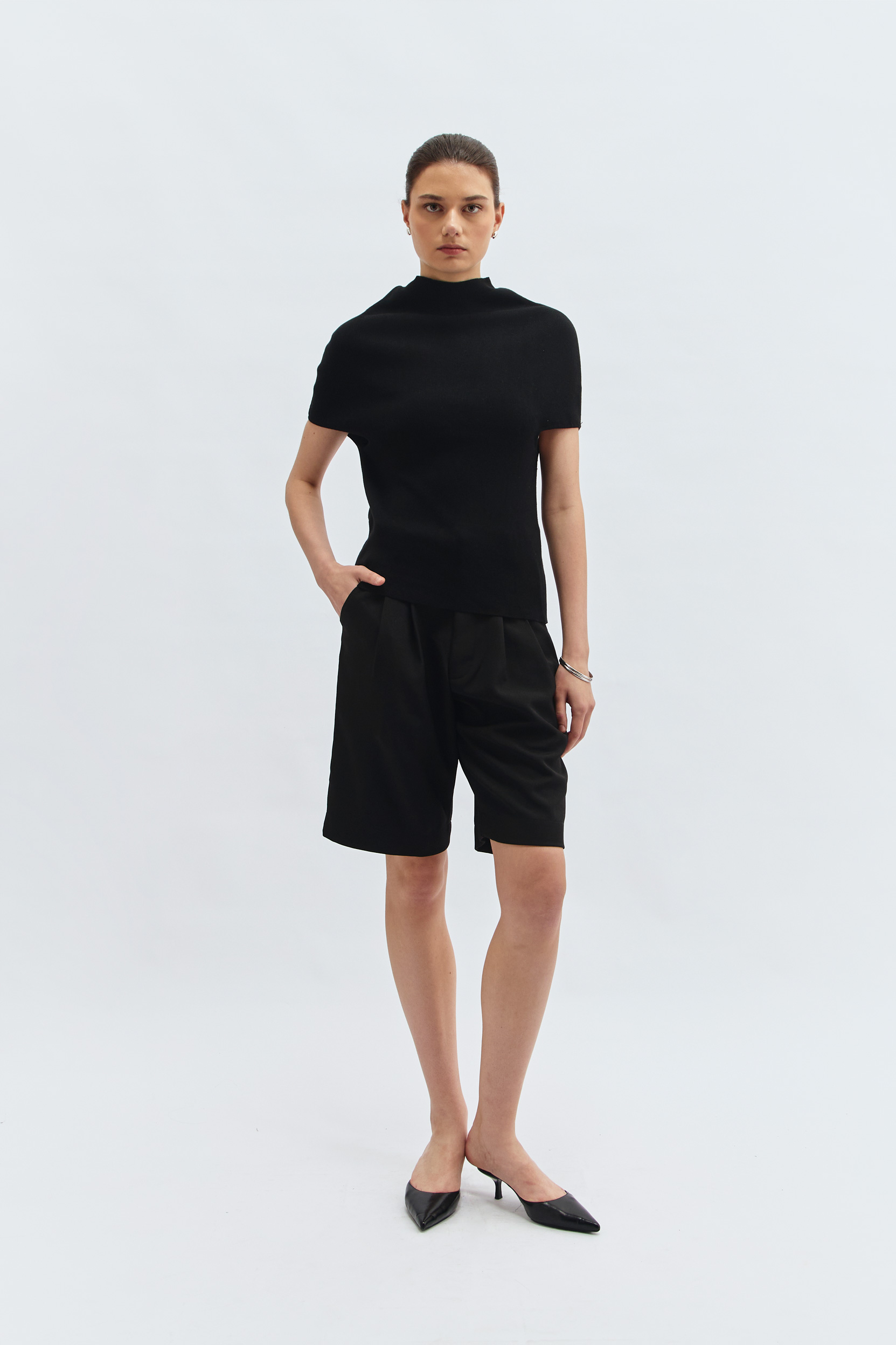Prom Knit Blouse in Black - Image 3
