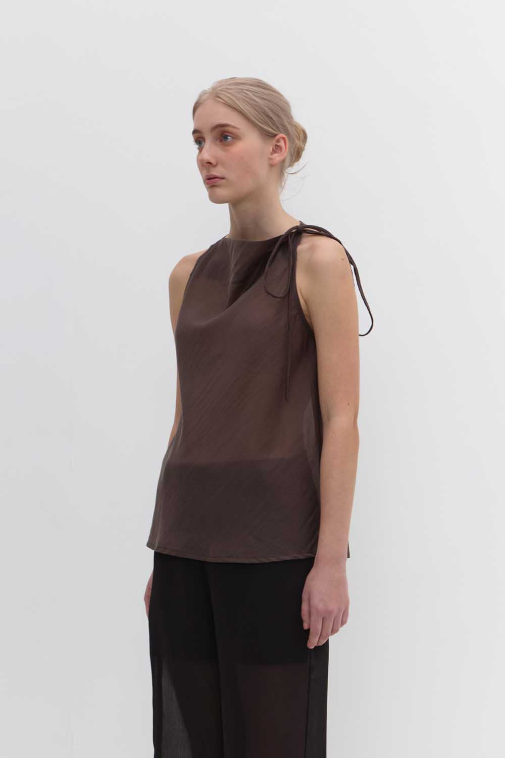 Anne Blouse In Brown - Image 4