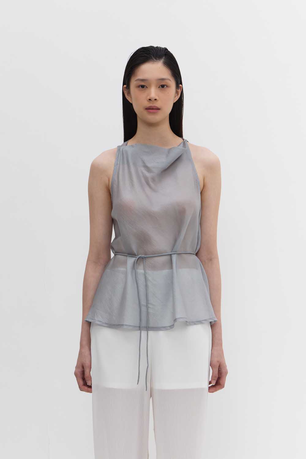Anne Blouse In Grey - Image 3