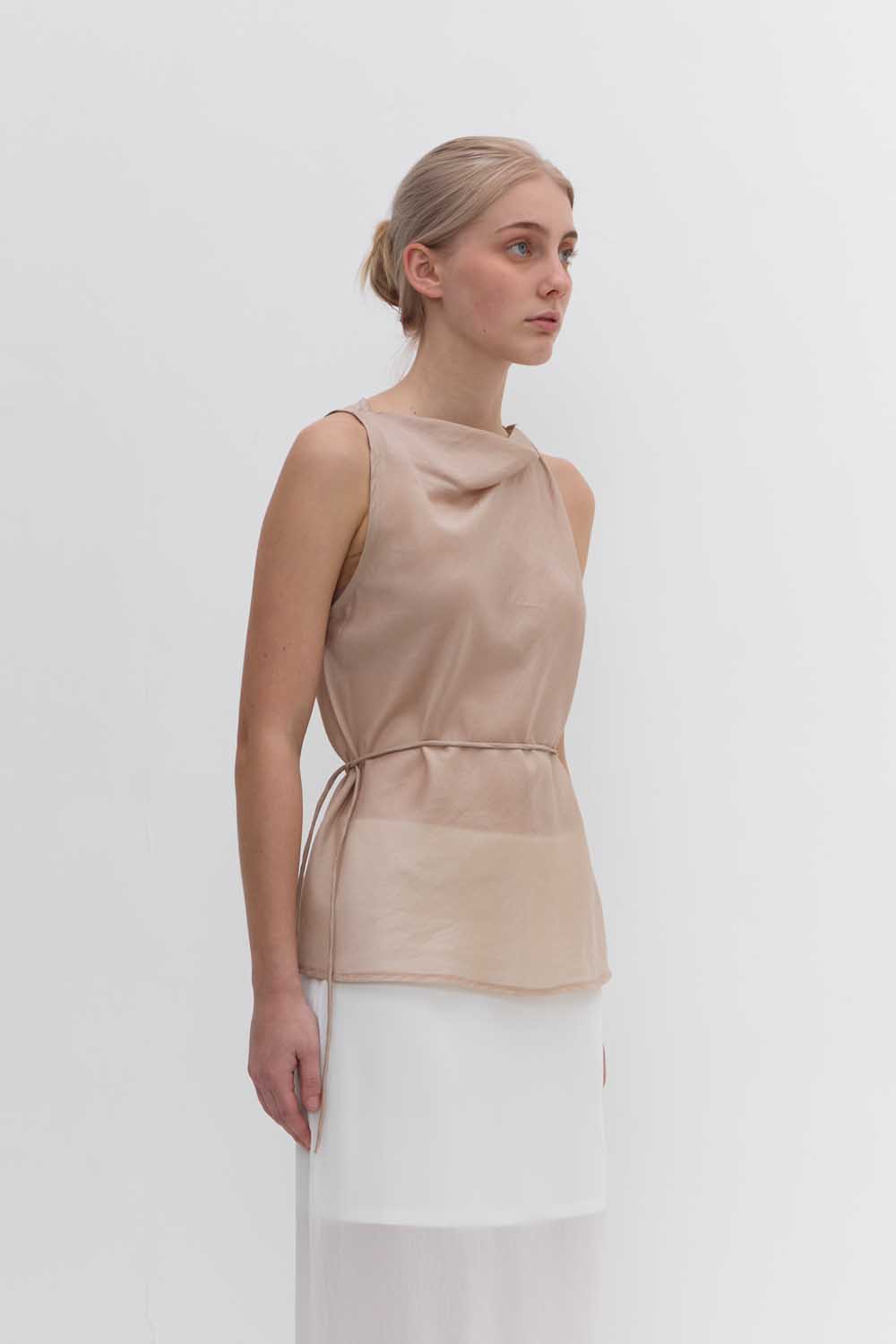 Anne Blouse In Nude - Image 3