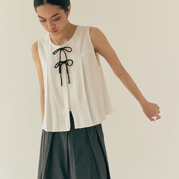 Bow Blouse In Broken White