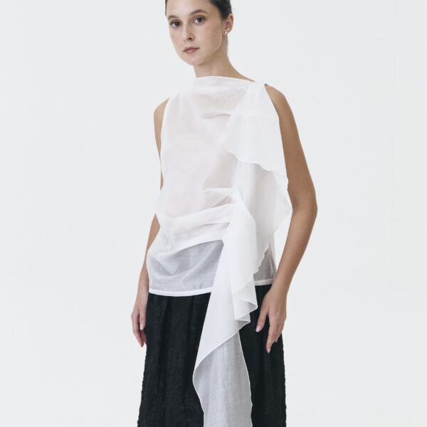 Cane Top in Broken White