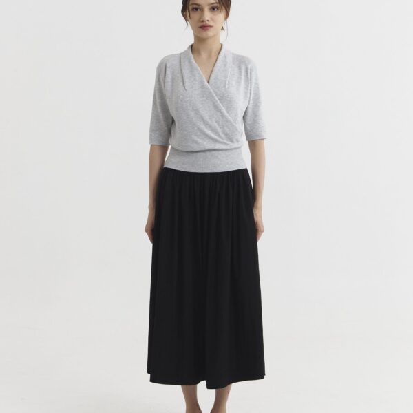 Char Knit Top in Light Grey