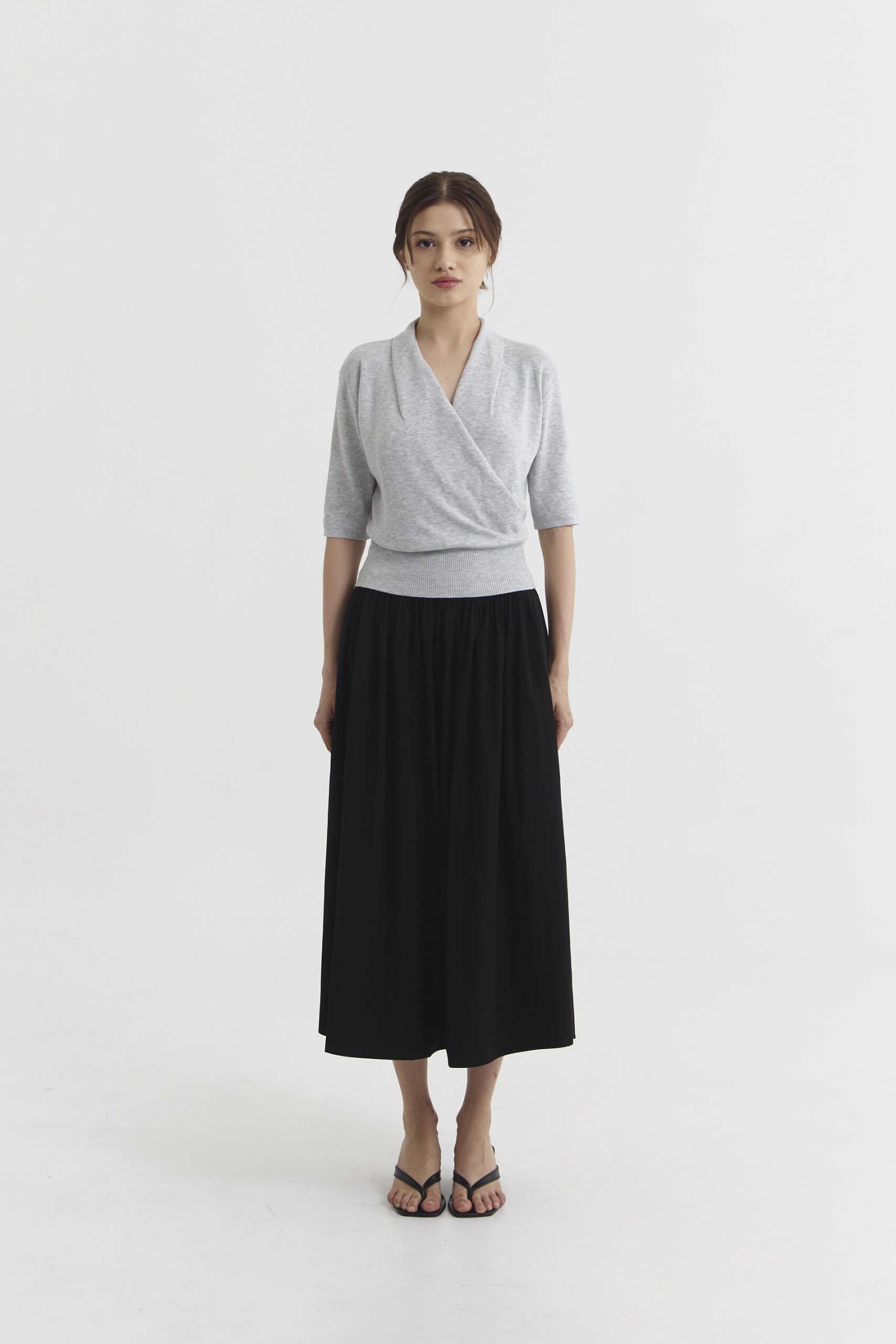 Char Knit Top in Light Grey