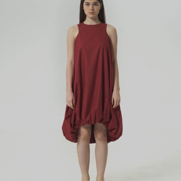 Cloud Dress In Maroon