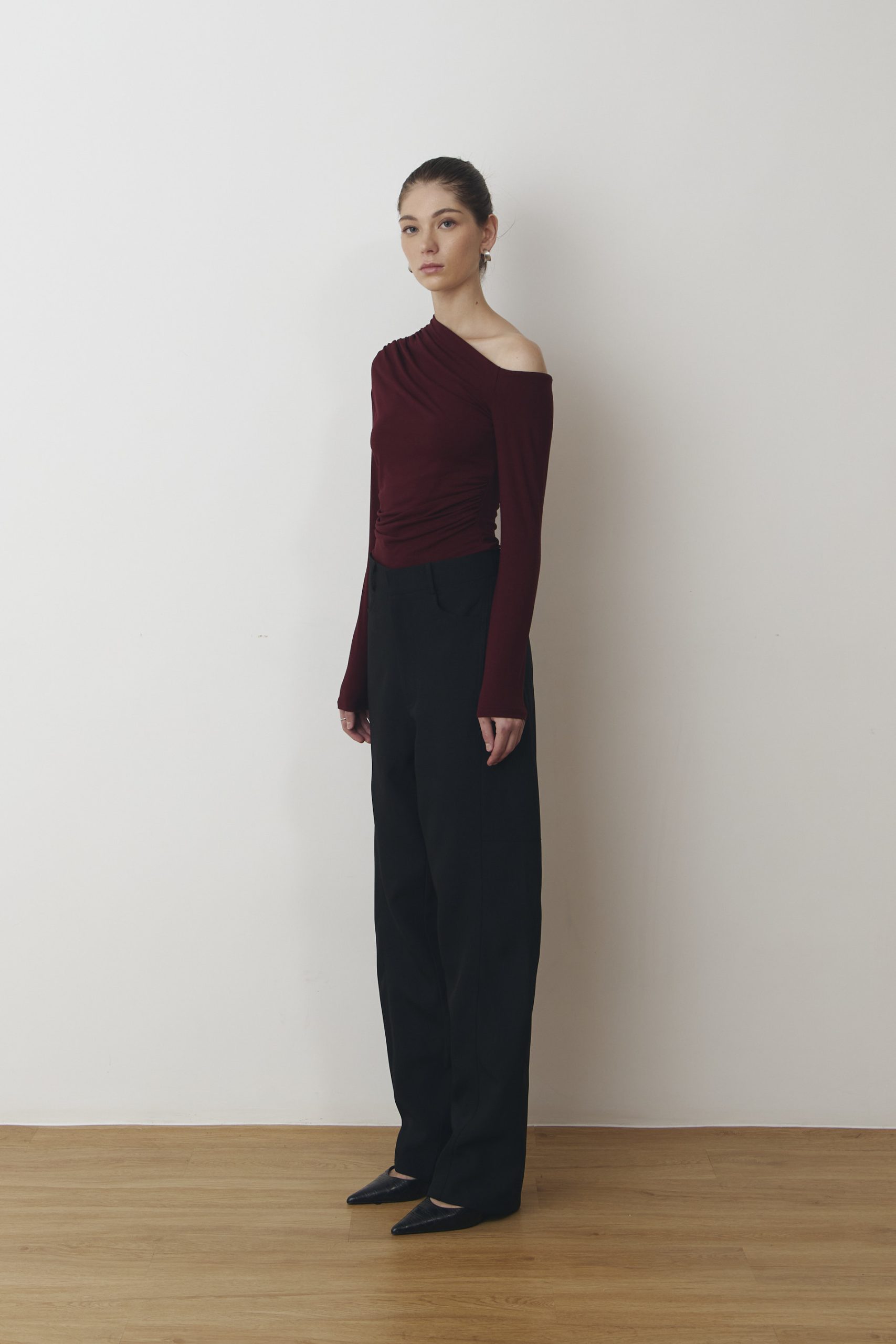 Crest Blouse in Maroon - Image 2