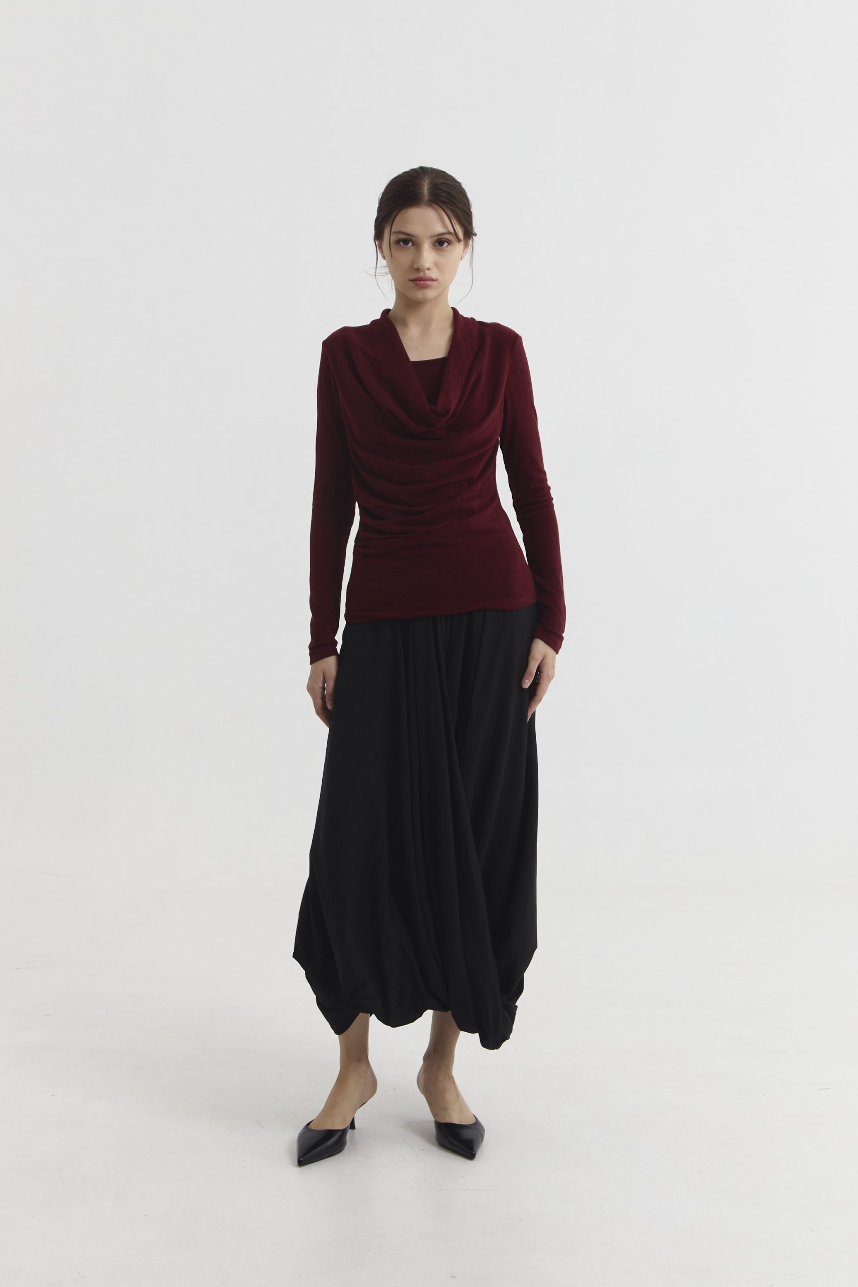 Elle Blouse in Maroon