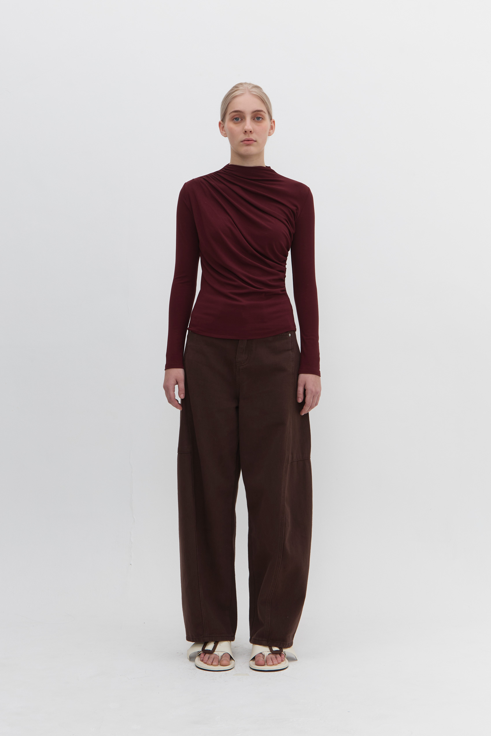 Emillie Blouse in Maroon - Image 2