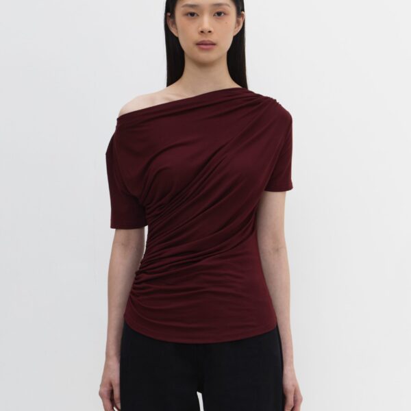 Harper Blouse in Maroon