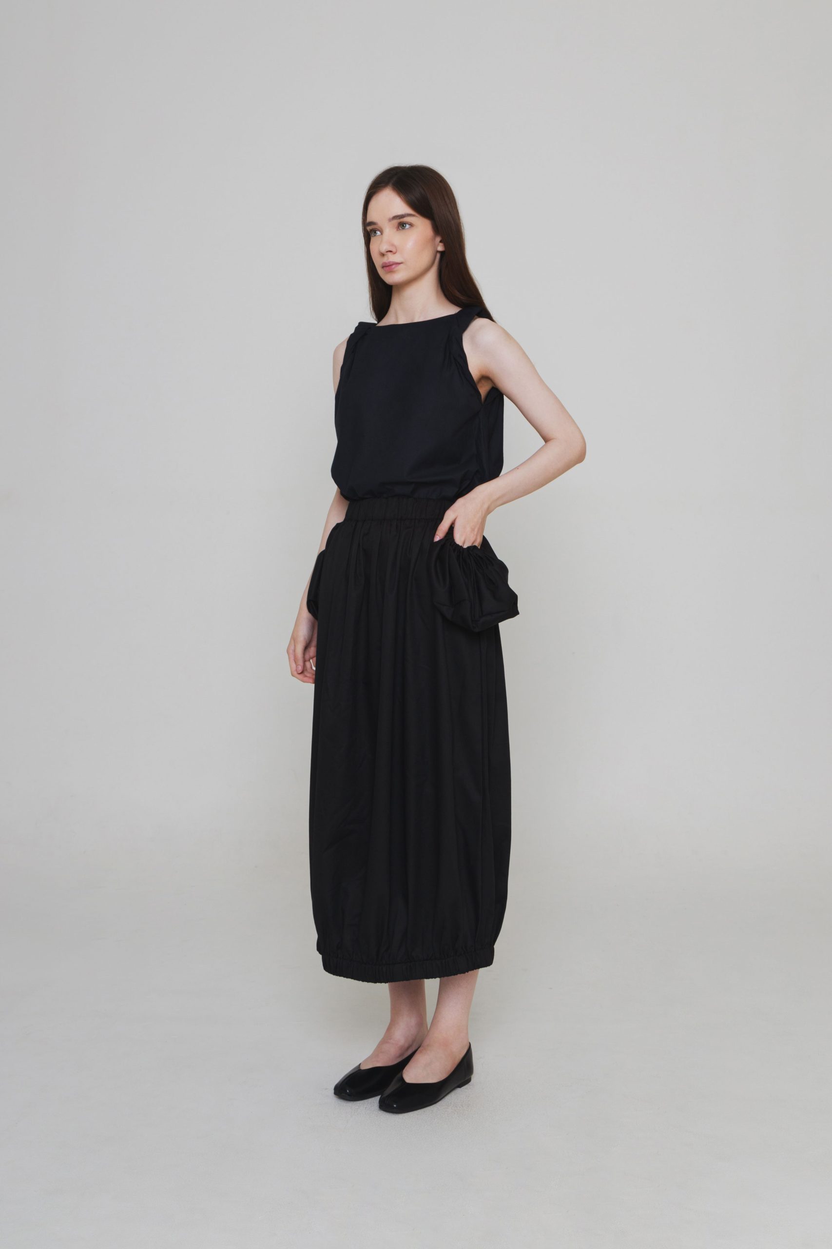 Joy Pocket Skirt In Black - Image 2