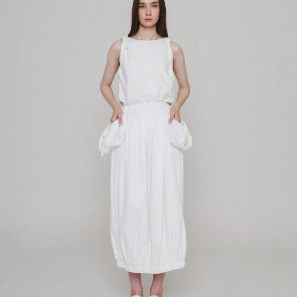 Joy Pocket Skirt In Broken White
