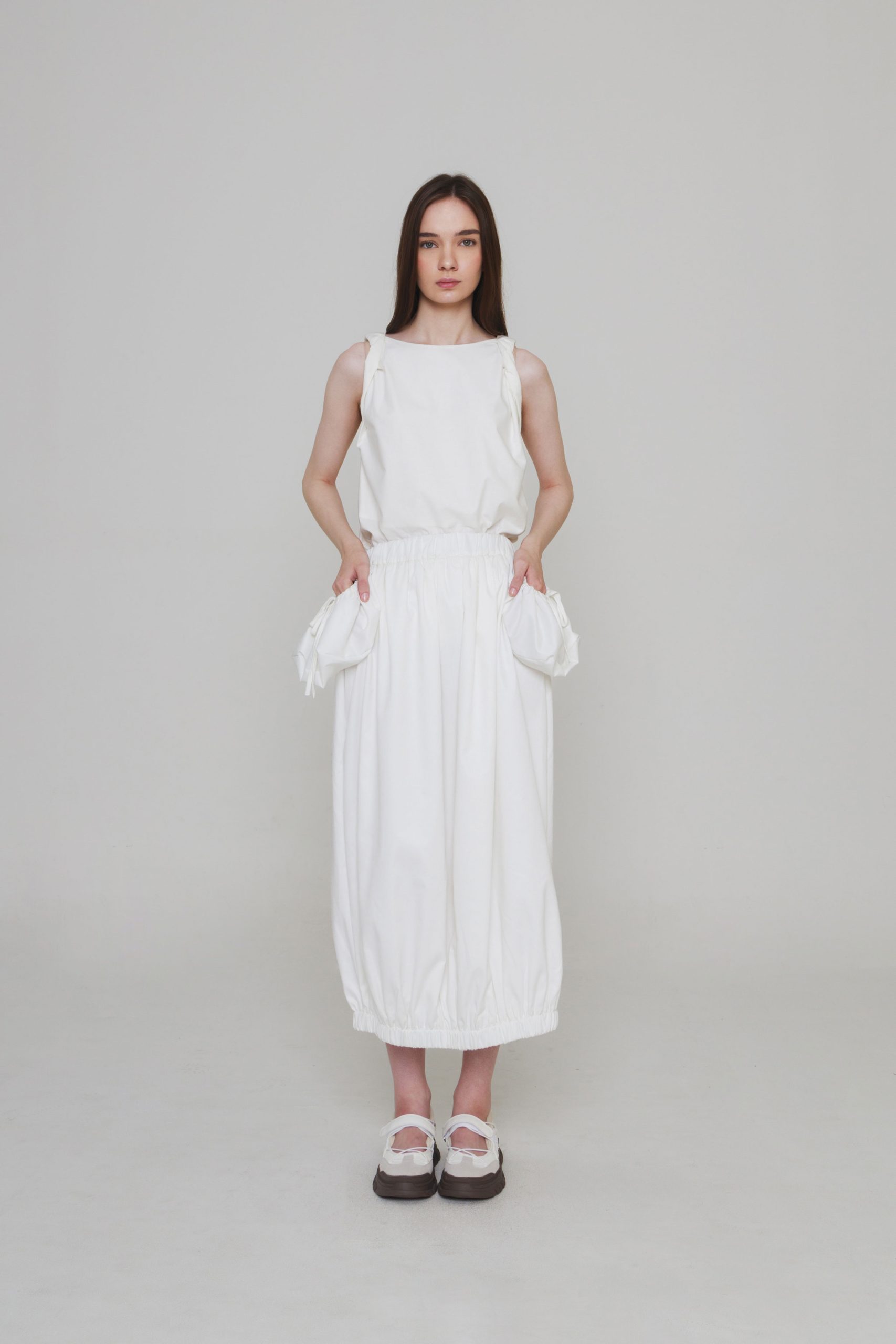 Joy Pocket Skirt In Broken White