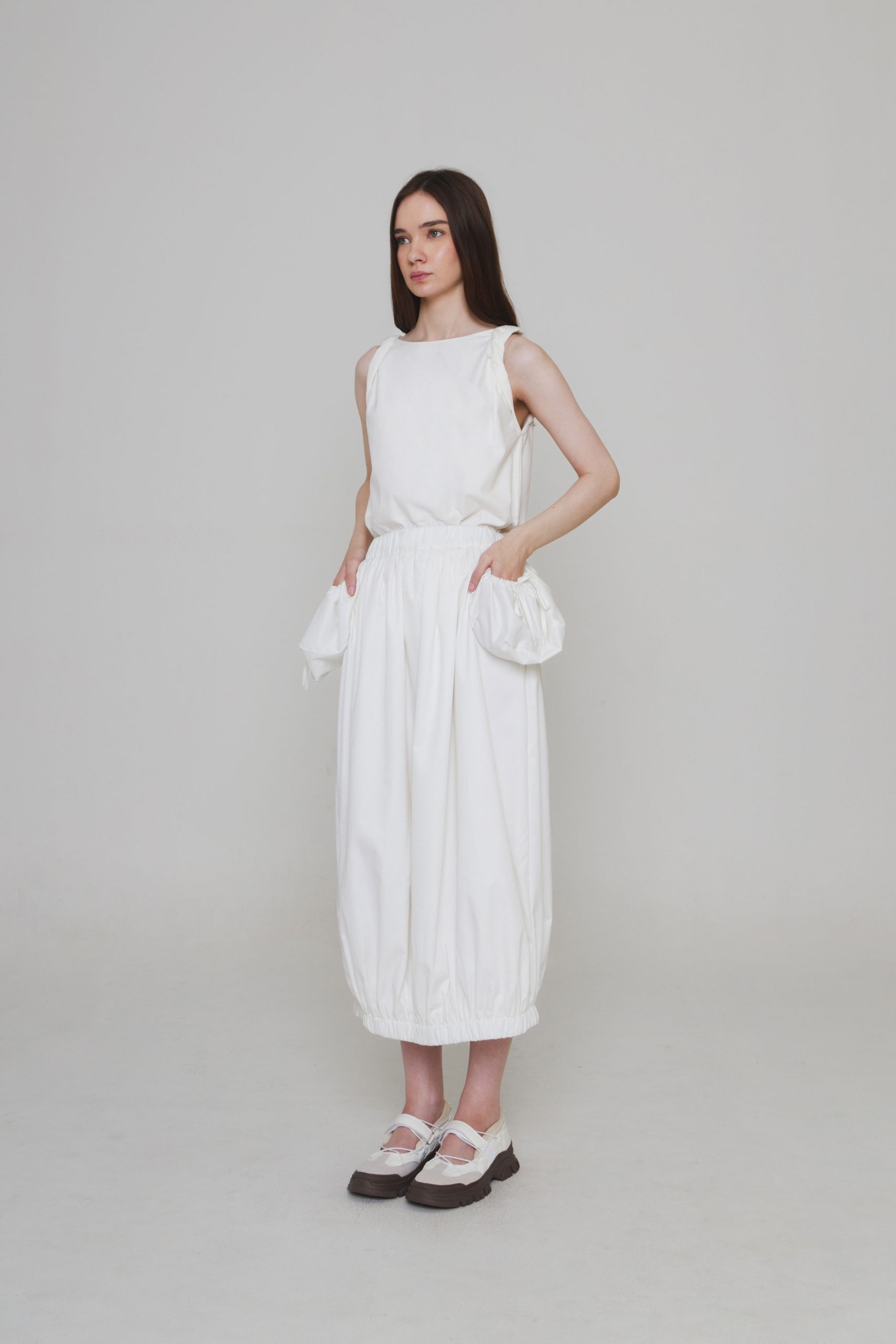 Joy Pocket Skirt In Broken White - Image 3